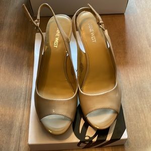 Nine West sling back heels